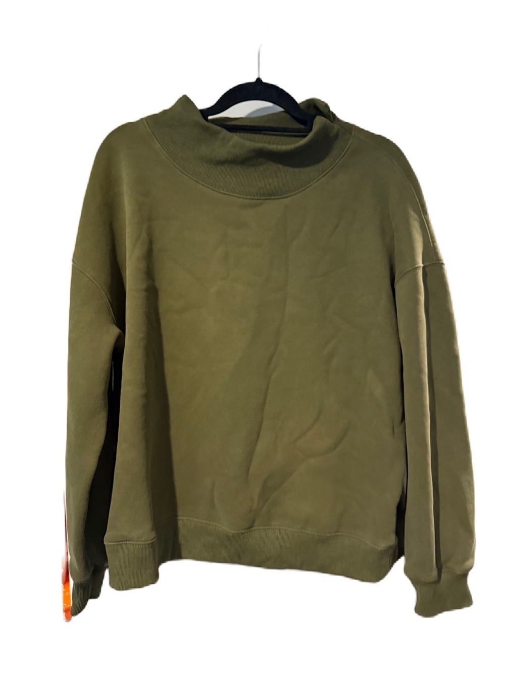 Olive Green woMen's Funnel Neck Sweatshirt xl
